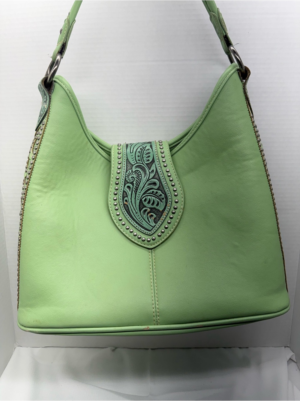 Montana West Concealed Carry Hobo Shoulder Bag - Sage Green Western
Tooled